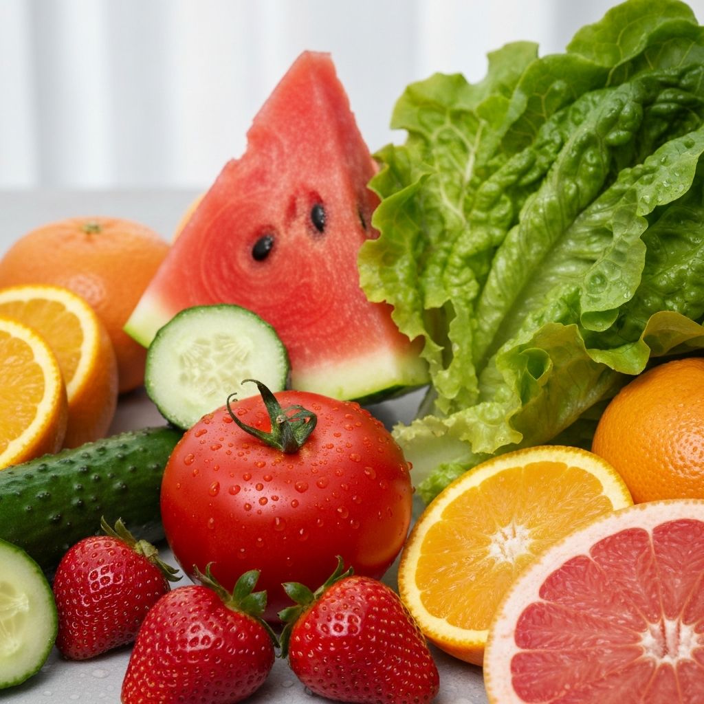 Hydratation et aliments riches en eau